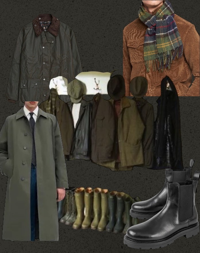 Vi vil gjerne ha utvalgte plagg til herre. Her er vi nok enda mer kresne enn til dame. Det er spesielt noen plagg vi ønsker at skal være i fokus her. For eksempel trenchcoats fra kvalitetsmerker og oilskinjakker fra for eksempel Barbour og Belstaff.